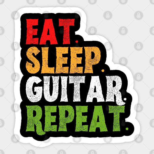 Guitar Lover Guitar Player Guitarist Sticker by TShirtHook